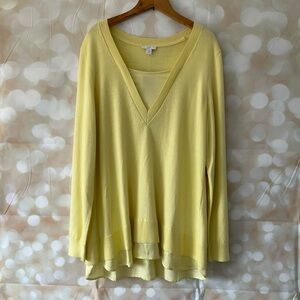 J.Jill Light Yellow Sweater
